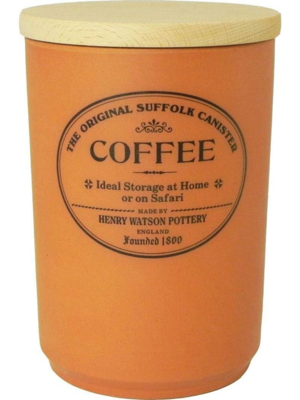 Airtight Terracotta Coffee Canister - Original Suffolk Collection - 6.5" x 4.4